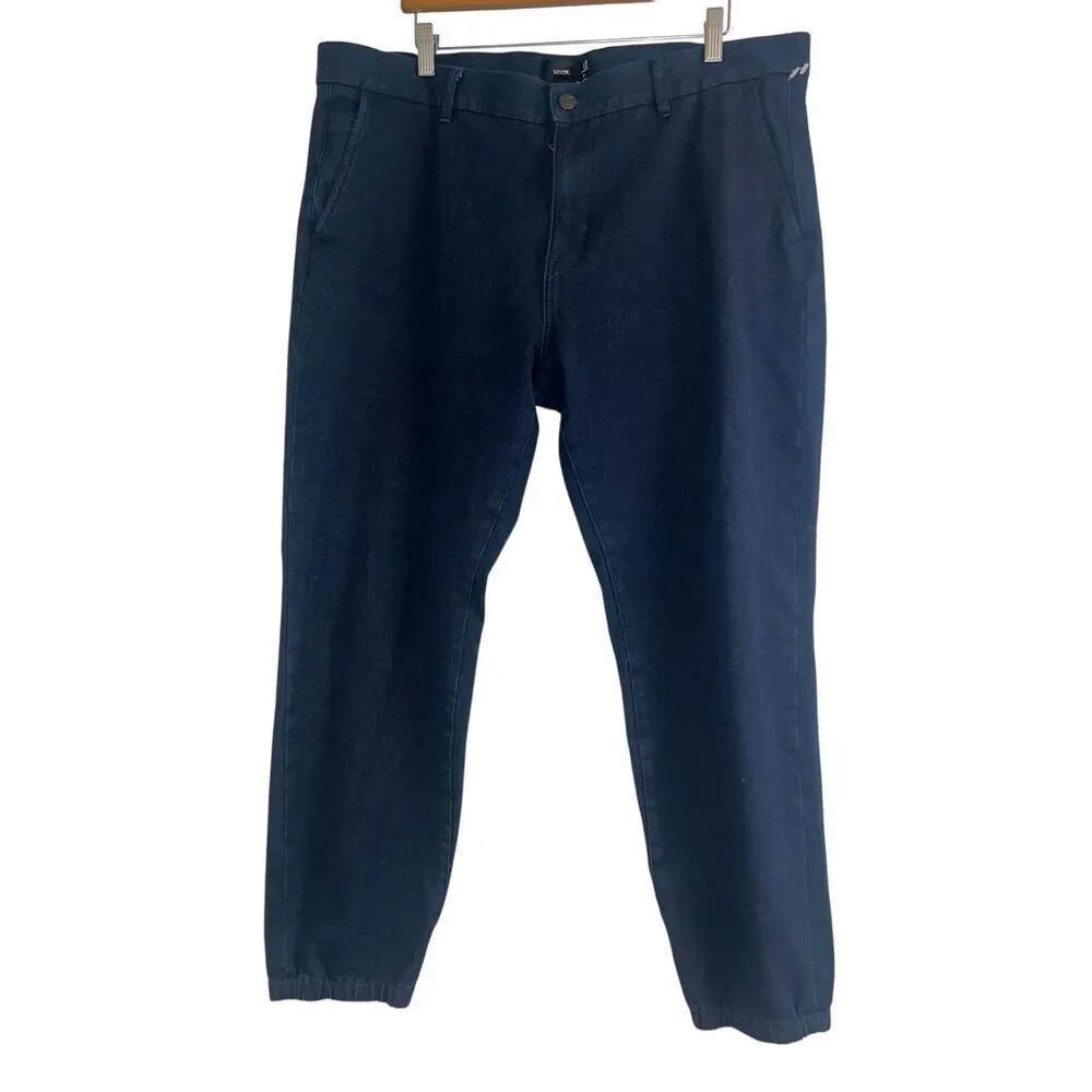 ✨Vince Mens Stretch Cotton Fleece Lined Navy Sz 38 Jogger Pants✨